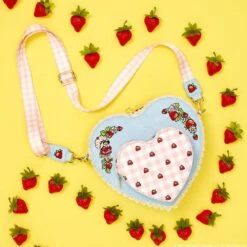 Loungefly X Strawberry Shortcake Denim Heart Shaped Figural Crossbody Bag & Wallet Set -Hello Discount Store medium 066e1a09 afa7 4d90 a1f3 63c64a6ecf3c