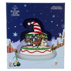 Loungefly X The Nightmare Before Christmas Candy Cane Carousel 3" Collector Box Sliding Pin
