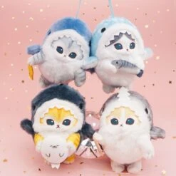 Mofusand Shark Meow Clip-On 5" Plush Mascot :Yellow Cat -Hello Discount Store medium 168e6387 6278 4e20 8f10 0525b2387579