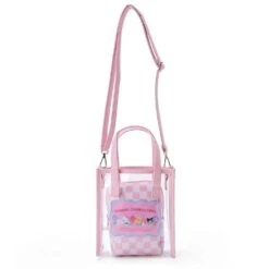 Sanrio Characters PVC Shoulder Bag :Pastel Check