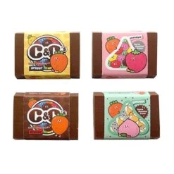 [4-in-1] Carrot Friends Chocolate Design Eraser Set