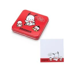 Sanrio Pochacco Red Memo Pad With Tin Case :35th Anniversary
