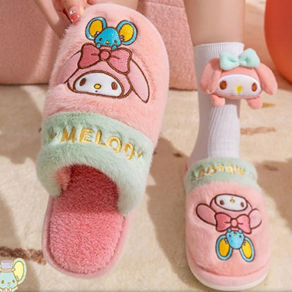 Sanrio My Melody Two Tone Fur Slippers Sanrio My Melody Two Tone Fur Slippers -Hello Discount Store medium 26807791 5925 4dea bca4 e803f611c23a