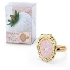 SANRIO My Melody Ring In Case :White Strawberry