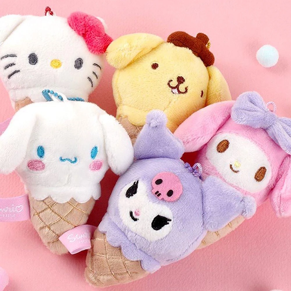 Sarino Characters Ice Cream Cone Plush Keychain SANRIO Sarino Characters Ice Cream Cone Plush Keychain -Hello Discount Store medium 358dacb7 c608 425a 894e 52a611579f64