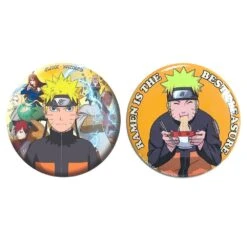 SANRIO [2-in-1] Naruto 1.2" Button Pin Set : Ramen & Group