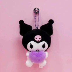 Sanrio Kuromi Heart Mini Plush Keychain
