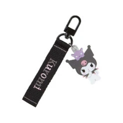 Sanrio Kuromi Embroidered Logo Keychain :Retro Series