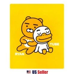 Kakao Friends 60" Fleece Throw Blanket 1PC : Ryan Tube Duo