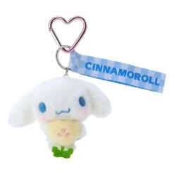 SANRIO Cinnamoroll Plush Mascot Keychain :Pastel Check