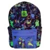 Loungefly X Nightmare Before Christmas Neon Glow All-Over Print Nylon Full-Size Backpack