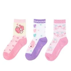 SANRIO My Melody 3Pair Sneaker Socks :Berry