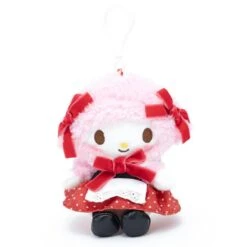 SANRIO My Sweet Piano Retro Red Polka Dot Dress Plush Mascot Clip-On