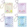 Sanrio Characters Mini Pouch :Pastel Check
