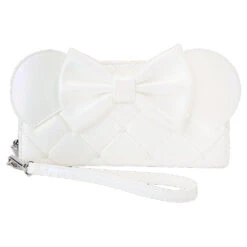 Loungefly X Minnie Mouse Iridescent Wedding Zip Around Wristlet Wallet