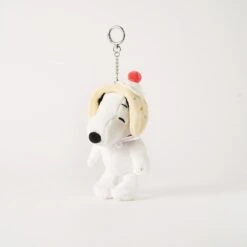Peanuts Snoopy Vanilla Ice Cream Plush Keychain