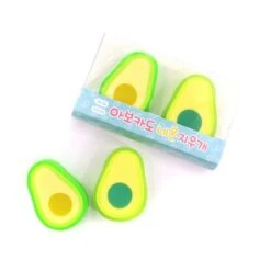 [2-in-1] Avocado Neon Eraser Set