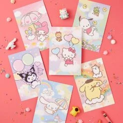 Sanrio Characters Rainbow Post Card Set