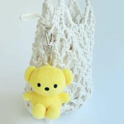 Miffy Bruna Family Yellow Bear Mascot Plush Keychain