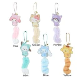 Sanrio Cat Acrylic Fur Tail Keyring -Hello Discount Store medium a720b356 3261 48f8 b217 5c5e8f4c7dae