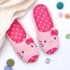 SANRIO Hello Kitty Non Slip Indoor Slippers (One Size) : Dots