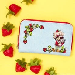 Loungefly X Strawberry Shortcake Denim Heart Shaped Figural Crossbody Bag & Wallet Set -Hello Discount Store medium b1cf51a1 6adf 4dea a1b4 b08de6cae3b8