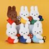 Miffy Flower Mascot Clip-On Keychain