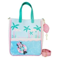 Loungefly X Minnie Mouse Vacation Style Poolside Tote Bag With Coin Bag & Wallet Set -Hello Discount Store medium bf1e3803 0b60 4758 b238 fdb399685ebe