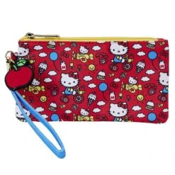 Loungefly X Sanrio Hello Kitty 50th Anniversary All-Over Print Nylon Zipper Pouch Wristlet