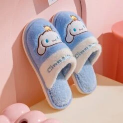 Sanrio Cinnamoroll Two Tone Fur Slippers