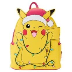 Loungefly X Pokémon Santa Pikachu Christmas Lights Light Up Mini Backpack