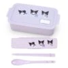 SANRIO Kuromi Bento Box & Chopsticks & Spoon With Case Set