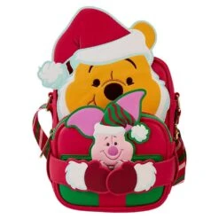 Loungefly X Winnie The Pooh Santa Winnie & Piglet Crossbuddies Cosplay Crossbody Bag With Coin Bag