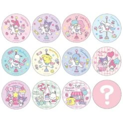 Sanrio Characters Glitter Button Pins