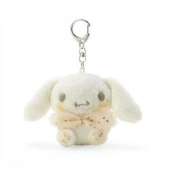 SANRIO Cinnamoroll Fluffy Plush Keychain: White Gold